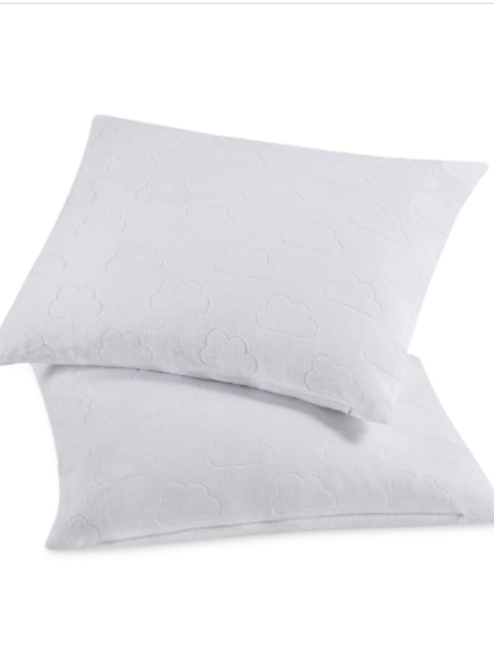 Cloud Company Embossed Plush Cloud European Sham Pair - White